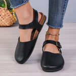 Women's Casual Flat Buckle Cork Sole Sandals 35750939S
