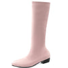 Women's Casual Pointed Toe Flat Knee-High Boots 99003573S