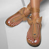 Women's Vintage Stud Wrap Strap Flip Sandals 75387097S
