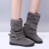 Women's Suede Belt Buckle Short Boots 45748686C