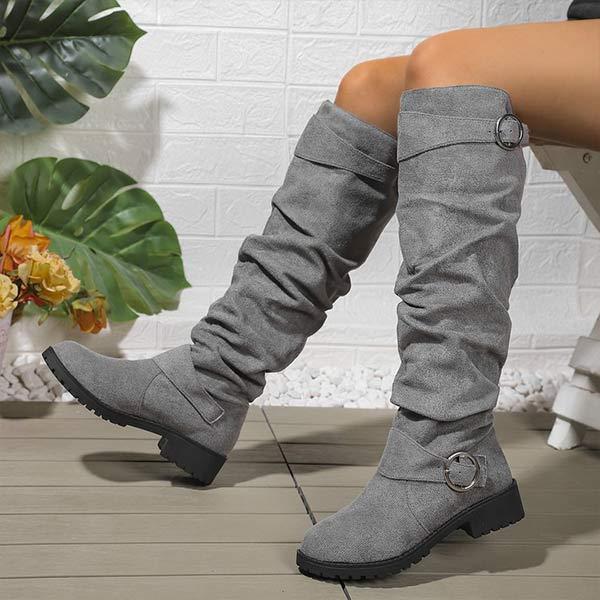 Women's Knee-High Slouch Boots with Ruching Detail 38293071C