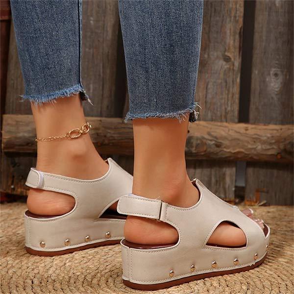 Women's Thick-Soled Wedge Sandals 01396193C