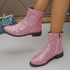 Women's Sequin Block-Heel Side-Zip Martin Boots 96538787C