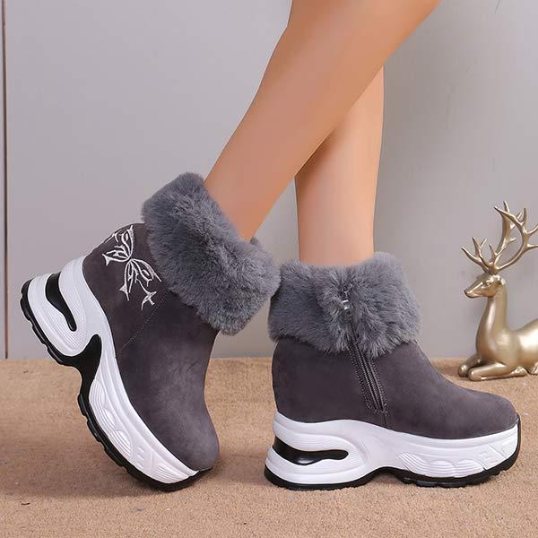 Women's Hidden Wedge Suede Short Boots 96979727C