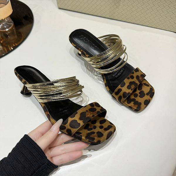 Women's Sexy Leopard Fashion Stiletto Sandals 18986090S