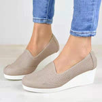 Women's Round-Toe Thick-Sole Casual Wedge Single Shoes 84090473C