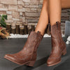 Women's Retro Embroidered Short Boots 11820135C