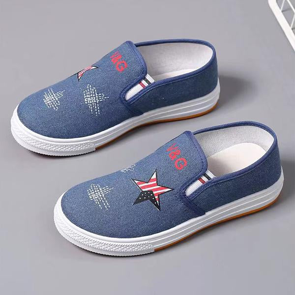 Women's Casual Slip On Flat Low Top Canvas Shoes 36933249C