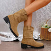 Women's Suede Chunky Heel Slouch Boots 37056993C