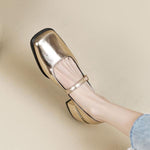 Women's Retro Square Toe Chunky Heel Mary Jane Shoes 13718216S