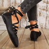 Women's Retro Cross Lace Mary Jane Shoes 45206267C