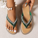 Women's Rhinestone Thong Flat Sandals 11937373C