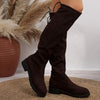 Women's Leopard Print Over-the-Knee Stretch Boots 03914668C