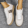 Women's Retro Leopard Lace-Up Sneakers 71957106S