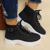 Women's High-Top Fleece-Lined Warm Winter Sneakers 28060122C