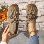 Women's Casual Suede Lace-Up Flats 75372671C