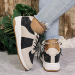 Women's Casual Plush Lined Color Block Sneakers 64795818S