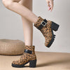 Women's Fashionable Rhinestone Block Heel Martin Boots 36791807S