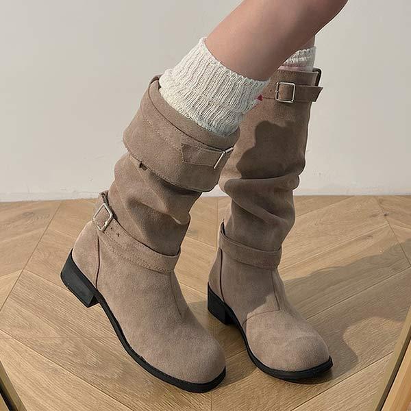 Women's Chunky Heel Slouchy Boots 05929680C