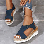 Women's Wedge Heel Peep-Toe Sandals 58788485C