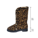 Women's Fashion Leopard Print Warm Snow Boots 24091690S