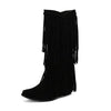 Women's Pointed Toe High Heel Fringe Boots 95134075C