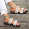 Women's Round Toe Fashion Sandals with Buckle Strap 89233897C