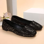 Women's Square-Toe Embroidered Flats 41887987C