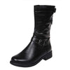 Women's Distressed Leather Belt Buckle Ankle Boots 73202015C