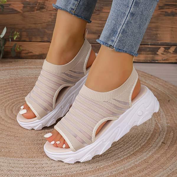 Women's Flyknit Thick Sole Casual Sandal 08115086C