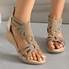 Women's Casual Roman Rhinestone Wedge Sandals 68778590S