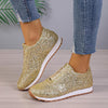 Women's Fashionable Sequined Casual Flat Sneakers 17153100S