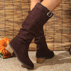 Women's Thick Heel Thigh-High Knight Boots 91300617C