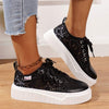 Women's Mesh Platform Lace-Up Casual Sneakers 81300740C