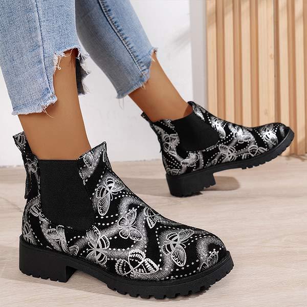 Women's Round Toe Fashion Ankle Boots 80754067C