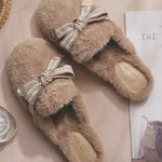 Women's Closed Toe Soft Sole Fuzzy Slippers 95421315C