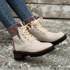 Women's Knitted Cuff Lace-Up Martin Boots 06360763C