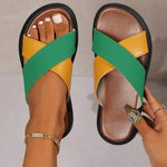 Women's Comfortable Color Block Flat Sandals 16536437C