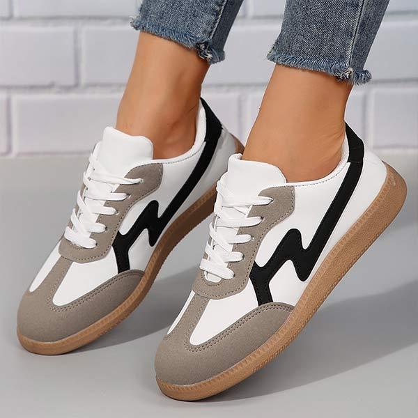 Women's Flat Casual Lace-Up Sneakers 85237057C