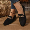 Women's Suede Loafers Low-Heel Flats 93498407C