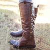 Women's Round Toe Low Block Heel High Shaft Boots 06391021C