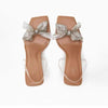Women's High Heels with Transparent Straps, Bow, and Rhinestones 09827593C