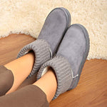 Women's Flat Knitted Cuff Snow Boots 13071625C