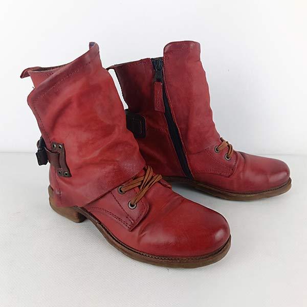 Women's Round-Toe Side-Zip Martin Boots 85351021C