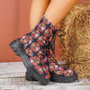 Women's Casual Skull Graffiti Martin Boots 97096208S