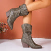 Women's Pointed-Toe Chunky Heel Slouch Western Cowboy Boots 84048927C