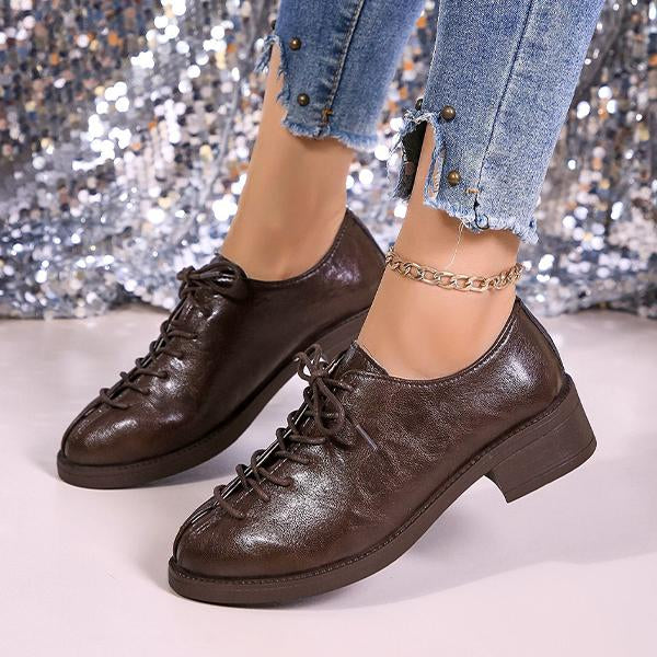 Women's Retro Lace-Up Flats 77439008S