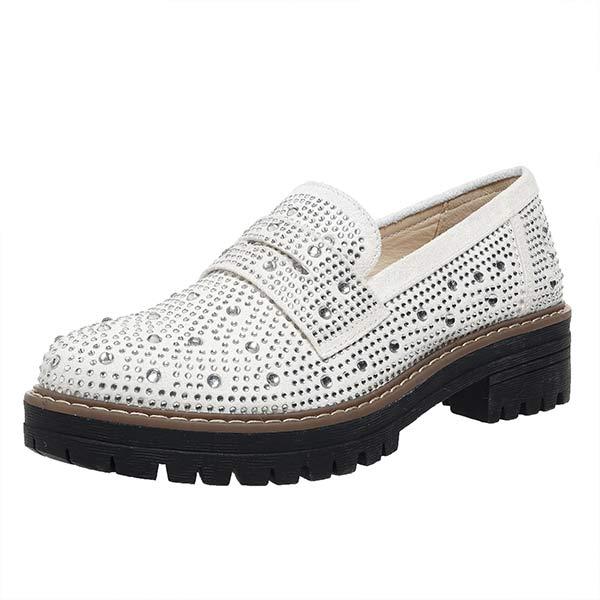 Women's Rhinestone Loafer Shoes 70640964C