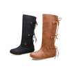 Women's Retro Casual Lace-up Mid-calf Boots 21846438S