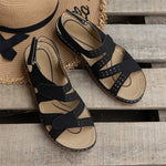 Women's Slope Heel Magic Tape Sandals 33016791C